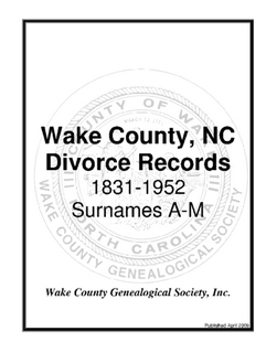 Divorce Records A-M